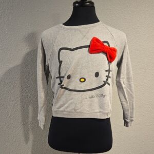 Hello Kitty Gray Sweatshirt with Red Bow